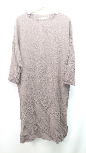 ◇ patterntorso ラウンドネック 薄手 無地 ゆったり 長袖 ロング ワンピース サイズF ブラウン レディース E 【中古】 ◇ patterntorso ラウンドネック 薄手 無地 ゆったり 長袖 ロング ワンピース サイズF ブラウン レディース E 【中古】