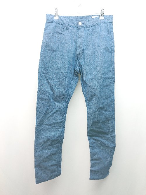 ◇ coen EASY SLIM ファスナー 無地 シンプル ロングパンツ 表記なし ブルー メンズ E 【中古】