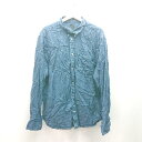 ◇ H&M デニム 無地 シンプル 薄手 長袖 シャツ サイズXL ネイビー メンズレディース E 【中古】