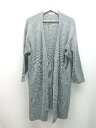 ◇ JEANASIS ジーナシス 起毛 ストレッチ ニット 秋冬物 オシャレ 五分袖 カーディガン サイズF グレー レディース E 【中古】(4)