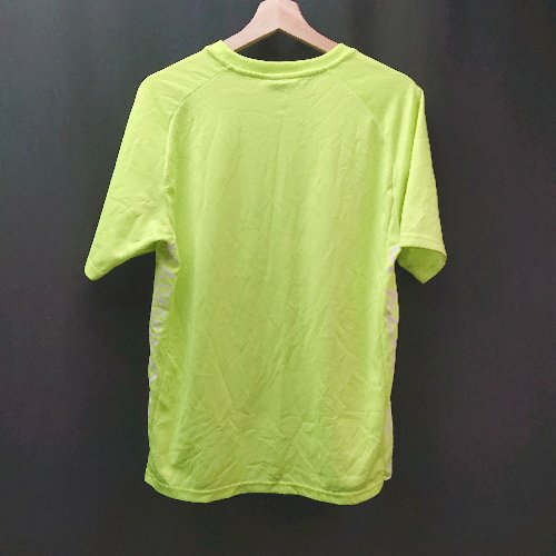 ◇ Spazio カジュアル シンプル ポリエステル100％ スポーツ 半袖 Tシャツ サイズL ネオンイエロー メンズ E 【中古】