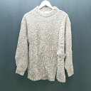 ◇ AMERICAN HOLIC カジュアル ハイネック 秋冬素材 シンプル リブ 長袖 ニット セーター サイズL ベージュ レディース E 【中古】