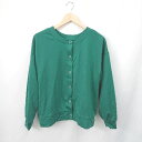 ◇ n'Or ノアール 2WAY 着回し リングドットボタン 長袖 カ−ディガン サイズ1 グリ−ン系 レディ−ス E 【中古】