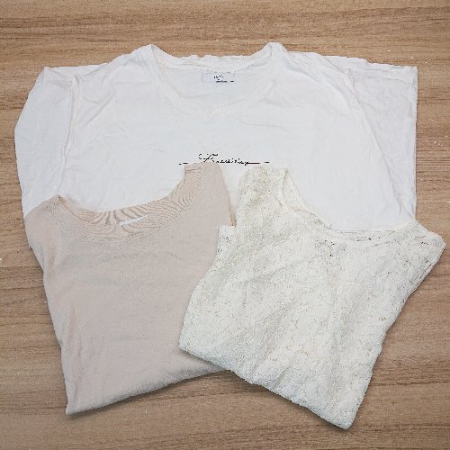 ◇ 《 Discoat ディスコート まとめ商品 3点セット サイズF/M クルーネック 薄手 ブラウス カットソー レディース 》 E 【中古】