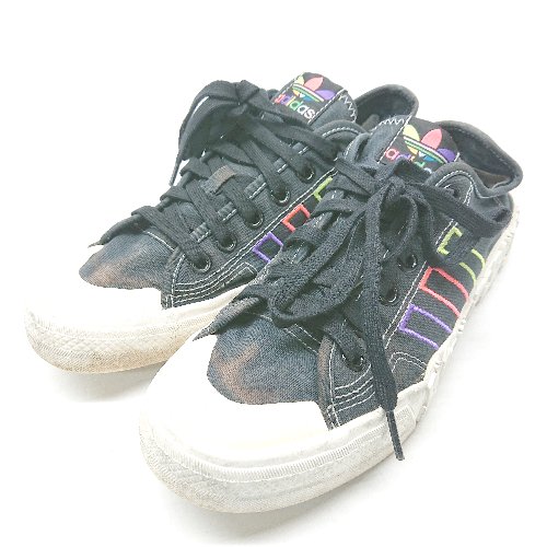 ◇ adidas アディダス 129512043 ネオン loveunites カラフル スニ－カ－ サイズ26.5 ブラック メンズ E 【中古】