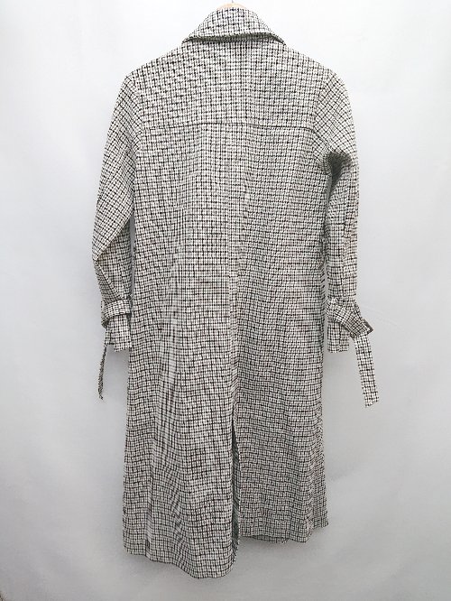 ◇ ◎ COTORICA. チェック かわいい 通勤 OL 長袖 ステンカラーコート サイズ S ブラウン レディース P 【中古】