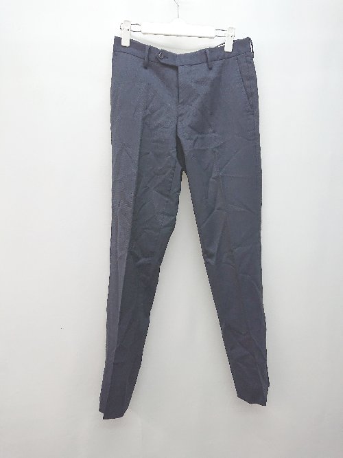 ◇ UNITED ARROWS ユナイテッドアローズ ウール混 テーパード パンツ サイズ72 ネイビー メンズ レディース P 【中古】
