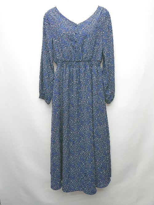 ◇ natural couture ナチュラルクチュール 花柄 カジュアル 長袖 ロング ワンピース マルチ レディース ..