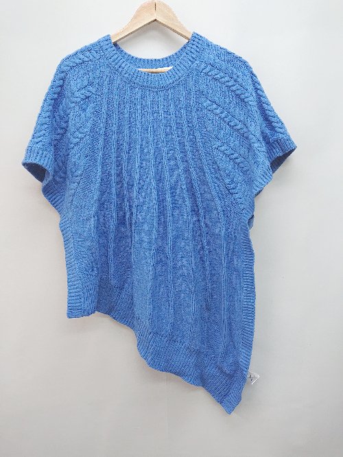 ◇ pattern torso antiqua アンティカ ニット 変形型 大人かわいい ベスト サイズF ブルー レディース P 【中古】