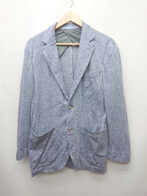 ◇ META 軽量 涼しげ 柔らかい 長袖 ジャケット ブルー メンズ P 【中古】