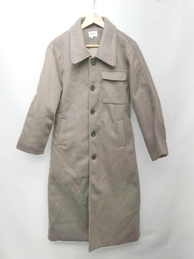 ◇ ◎ emi+ エミプラス ステンカラー シンプル 通勤 OL ロング 長袖 コート サイズM グレージュ系 レディース P 【中古】 ◇ ◎ emi+ エミプラス ステンカラー シンプル 通勤 OL ロング 長袖 コート サイズM グレージュ系 レディース P 【中古】