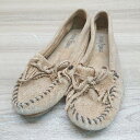 ◇ Minnetonka ミネトンカ カジュアル フラット ペタンコ モカシン シューズ サイズ6 ベージュ レディース E 【中古】