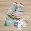 ◇ ◎ LACOSTE ラコステ キッズ ロゴ かわいい カジュアル スニーカー シューズ サイズ23A ピンク グレー レディース E 【中古】
