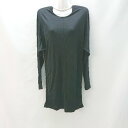◇ Alexander Wang シンプル 綺麗め ストレッチ感 ドレープ 長袖 ひざ丈 ワンピース サイズS ブラック レディース E 【中古】