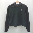 ◇ KANGOL X COCO DEAL 胸元ブランドロゴ コラボ商品 長袖 パーカー サイズ2 ブラック レディース E 【中古】