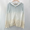 ◇ gelato pique グラデーション ふわふわ ルームウェア 長袖 パーカー サイズF ブルー ベージュ レディース E 【中古】(4)