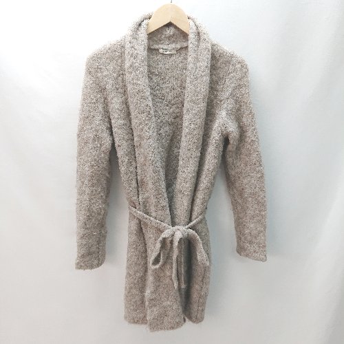 ◇ Simplicite シンプリシテェ ふわふわ もこもこ 腰ひも調節 長袖 カ－ディガン 表記なし ベ－ジュ系 ..