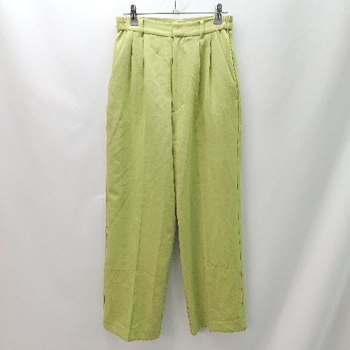 ◇ CITEN シテン ウエストゴム シンプル センタープレスパンツ サイズM ライトグリーン レディース E 【中古】