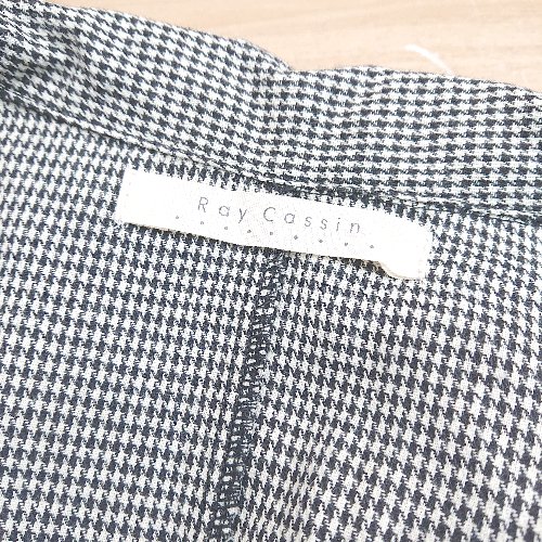 ◇ RAY CASSIN レイカズン 千鳥柄 薄手 カジュアル 軽い 長袖 ジャケット サイズF ブラック ホワイト レディース E 【中古】