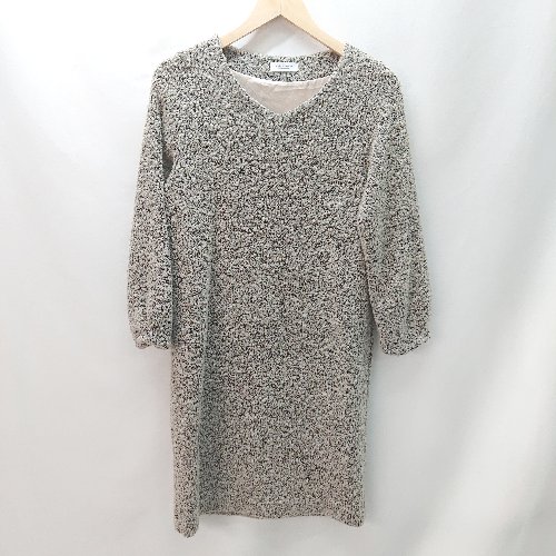 ◇ BEAUTY & YOUTH UNITED ARROWS モコモコ 裏地付 長袖 膝丈 ワンピース サイズF ベージュ ブラック レディース E 【中古】 ◇ BEAUTY & YOUTH UNITED ARROWS モコモコ 裏地付 長袖 膝丈 ワンピース サイズF ベージュ ブラック レディース E 【中古】