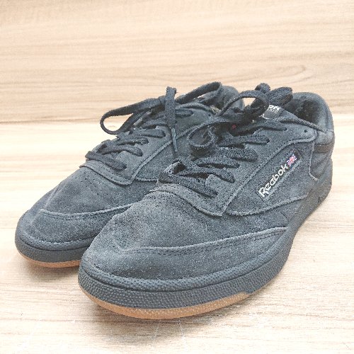 ◇ Reebok リーボック ガムソール 通勤 1980年代 テニス 機能性 回る スーツ スニーカー サイズ25.5 ブラック メンズ E 【中古】