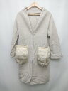 ◇ SENSE OF PLACE by URBAN RESEARCH フェイクファー 2WAY フロントホック 長袖 コート サイズF ベージュ レディース P 【中古】(4)
