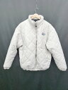 ■ HOOK フック 中綿 ジップアップ 秋冬 長袖 ブルゾン ジャンパー サイズL ホワイト メンズ レディース P 【中古】