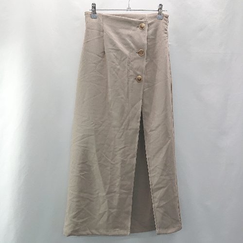 ◇ one after another NICE CLAUP アシメントリ- ミニ丈 タイト スカート 表記なし ベ-ジュ系 レディース E 【中古】