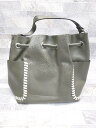 ◇ ZARA BASIC ザラベーシック カジュアル おしゃれ ハンド ショルダー バッグ カーキ レディース P 【中古】(4)