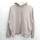 ◇ WYM LIDNM ウィムバイリドム シンプル 肉厚生地 サイドポケット 長袖 パーカー サイズS グレージュ レディース E 【中古】