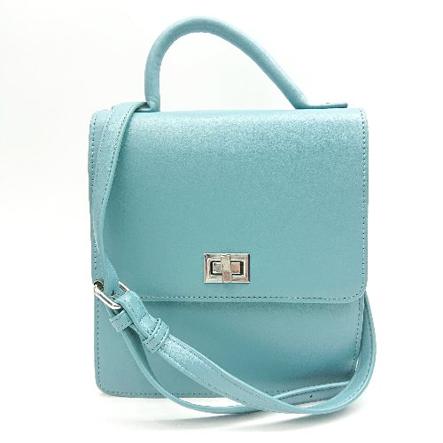 ◇ Loose ルース シンプル 2Way 普段使い ハンド ショルダーバッグ ブルー系 レディース E 【中古】