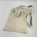 ◇ beautiful people PVCビニールロゴテープ クリア ショルダー ハンド バッグ アイボリー系 レディース E 【中古】