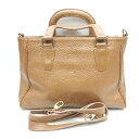 ◇ ◎ VIOLE DEL RE 2WAY 内側ジップあり フェミニン ショルダー ハンド バッグ ブラウン系 レディース E 【中古】