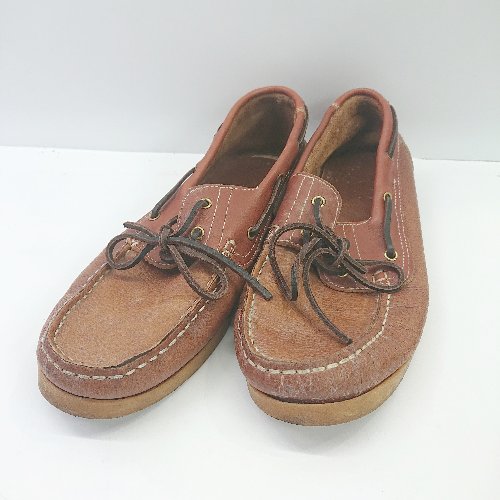 ◇ 表記なし ジャンク品 革靴 カジュアル 紐付き デッキシューズ サイズ42 ブラウン メンズ E 【中古】