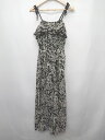 ◇ CECIL McBEE ペイズリー柄 ワイド フレア キャミソール サロペット サイズM ブラック ホワイト レディース P 【中古】