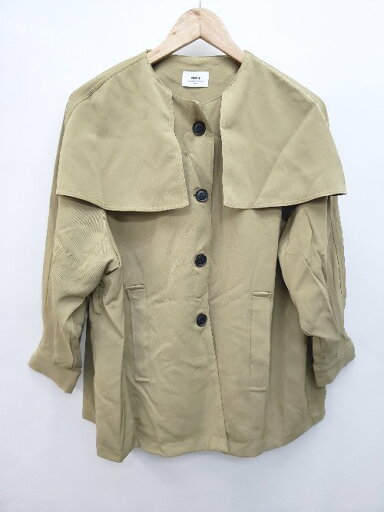 ◇ ◎ jumelle ジュメロ トレンチ風 ノーカラー 長袖 ジャケット サイズF カーキ レディース P 【中古】 ◇ ◎ jumelle ジュメロ トレンチ風 ノーカラー 長袖 ジャケット サイズF カーキ レディース P 【中古】