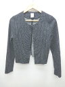 ◇ PUPULA ププラ ストライプ フロントホック 長袖 ウールニット ジャケット サイズ36 ネイビー ホワイト系 レディース P 【中古】(4)