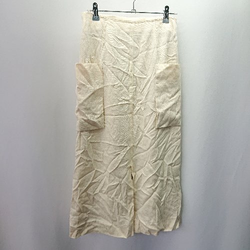 ◇ UNITED ARROWS ユナイテッドアローズ スリット入り ロング丈 タイト スカート サイズM イエロー系 レディース E 【中古】