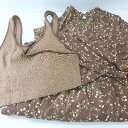 ◇ OLIVE des OLIVE オリーブ デ オリーブ 花柄 ウエストゴム ワンピース ビスチェ サイズF ブラウン系 レディース E 【中古】