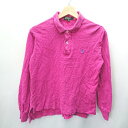 ◇ POLO RALPH LAUREN ポロ ラルフローレン キッズ 子供服 長袖 ポロシャツ サイズ160 ビビットピンク レディース E 【中古】