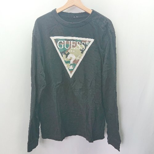 ◇ GUESS ゲス×SOPH. ソフ コットン100% 長袖 ロンT サイズ表記なし ブラック系 メンズ E 【中古】 ◇ GUESS ゲス×SOPH. ソフ コットン100% 長袖 ロンT サイズ表記なし ブラック系 メンズ E 【中古】