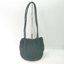 ◇ mademoiselle マドモアゼル 編み込み 個性的 普段使い ハンドバッグ ブラック レディース E 【中古】