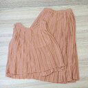 ◇ Broderie&Co nano universe ナノ ユニバース プリーツ ロング丈 セットアップ上下 サイズF テラコッタ レディース E 【中古】(4)
