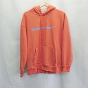 ◇ HOOK フック カジュアル シンプル フロントポケット 長袖 パーカー サイズM オレンジ メンズ E 【中古】(4)