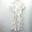 ◇ toccocloset 花柄 バックウエストゴム 半袖 ロング丈 ワンピース サイズ表記なし ベージュ パープル レディース E 【中古】