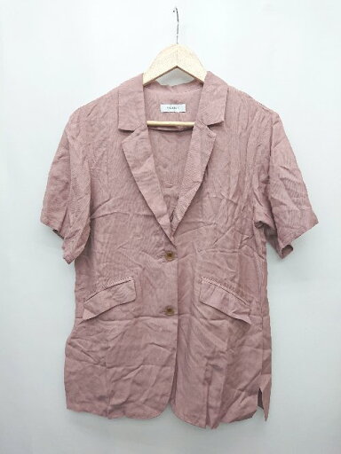 ◇ PAGEBOY ページボーイ シングル 2B 半袖 ジャケット サイズF ピンクベージュ レディース P 【中古】 ◇ PAGEBOY ページボーイ シングル 2B 半袖 ジャケット サイズF ピンクベージュ レディース P 【中古】