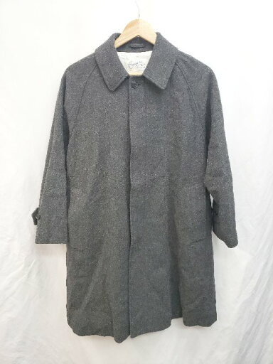 ◇ Charpentier de Vaisseau シンプル ウール 長袖 ステンカラーコート サイズ1 ダークグレー系 メンズ P 【中古】 ◇ Charpentier de Vaisseau シンプル ウール 長袖 ステンカラーコート サイズ1 ダークグレー系 メンズ P 【中古】