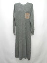 ◇ Sonny Label サニーレーベル シンプル ニット 長袖 ロング丈 ワンピース サイズF グリーン系 レディース P 【中古】