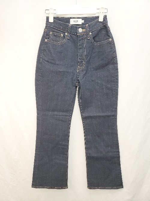 ◇ AZUL BY MOUSSY アズールバイマウジー ハイウエスト デニム パンツ ジーンズ サイズXS ネイビー レディース P 【中古】