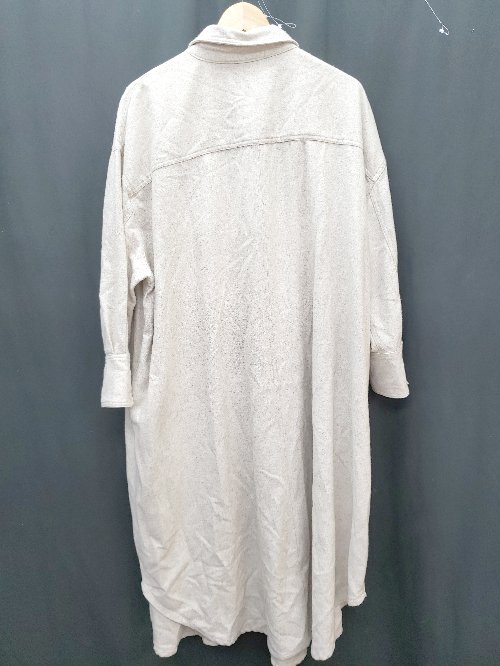 ◇ GENE HEAVENS ジーンヘブンズ ゆったり 長袖 ロング丈 ワンピース サイズF クリームベージュ レディース P 【中古】
